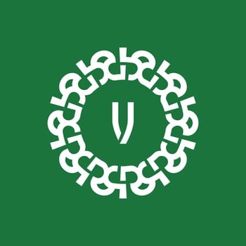 emblem logo initials letter V. Natural and organic circle emblem logo. suitable for environmentally based companies vector