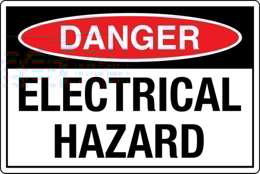 OSHA standards symbols registered workplace safety sign danger caution warning ELECTRICAL HAZARD vector