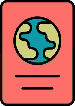 International Passport Vector Icon
