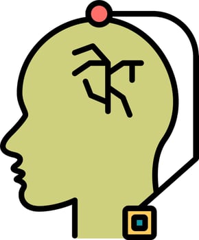 Deep Brain Stimulation Vector Icon