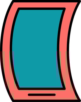 Flexible Mobile Phone Vector Icon