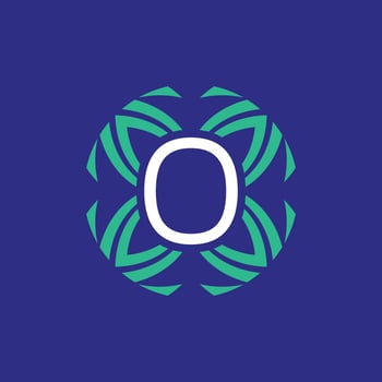 letter O initial floral elegant emblem monogram logo vector