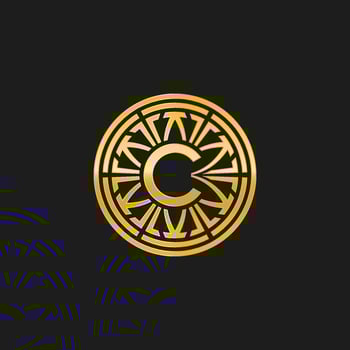 letter C medallion emblem initial circle badge logo vector