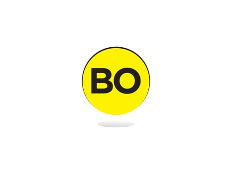 Minimalist Bo Letter Logo, Colorful BO Business Logo Icon Vector Art