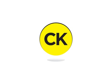 Unique Ck Logo Icon, Creative CK Letter Logo Vector