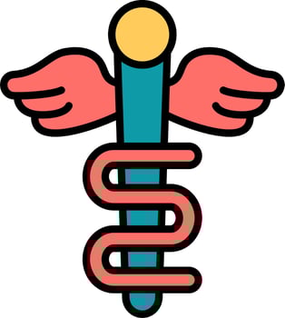 Rod Of Asclepius Vector Icon