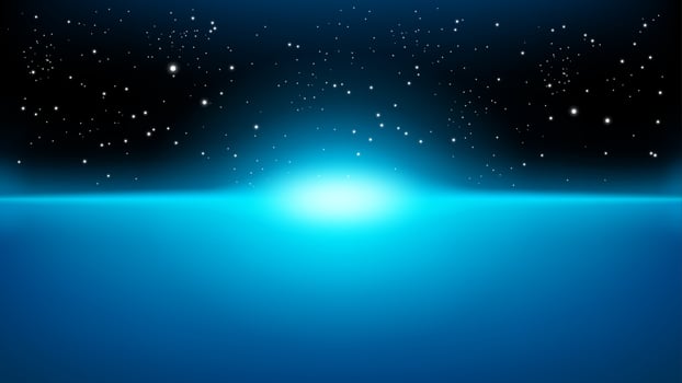 Blue Rays Rising, Suitable For Space Concept, Advertisement , and Other, Vector Illustration