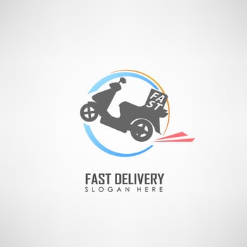 Fast Delivery Logo, Suitable For Delivery Service, Courier Ads, and Other, Vector Illustration