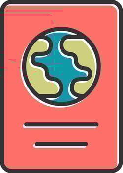 International Passport Vector Icon