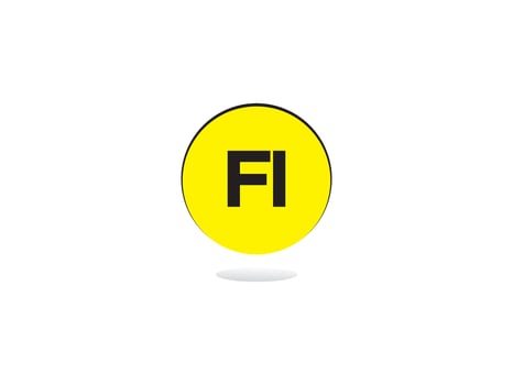 Initial Fi Logo Letter, Minimalist FI Letter Logo Icon Vector