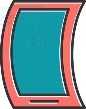 Flexible Mobile Phone Vector Icon
