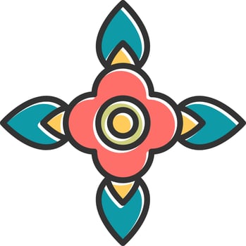 Blood Flower Vector Icon