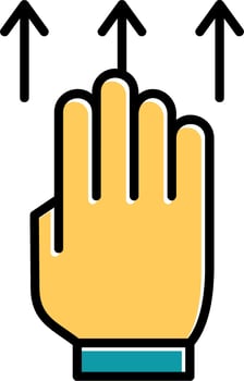 Swipe Up Vector Icon