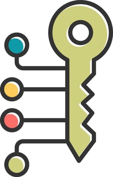 Digital Key Vector Icon