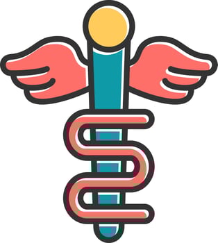 Rod Of Asclepius Vector Icon
