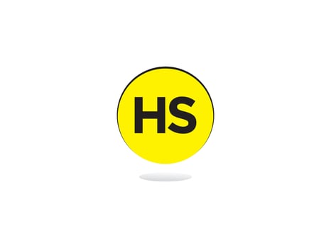 Typography Hs Logo, Creative HS Letter Logo Template vector