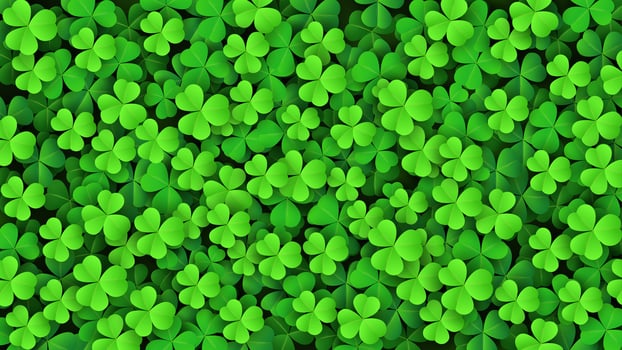 Clover Leaves Background. Suitable For Saint Patrick's Day, Nature Concept, and Other, Vector Illustration