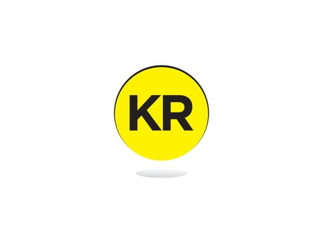 Monogram KR Logo Icon, Minimalist Kr Logo Letter Vector Art