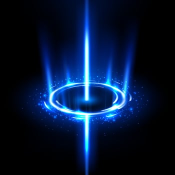 Rotating Blue Rays Like A Black Hole with Sparkles. Suitable For Product Advertising, Product Design, and Other, Vector Illustration