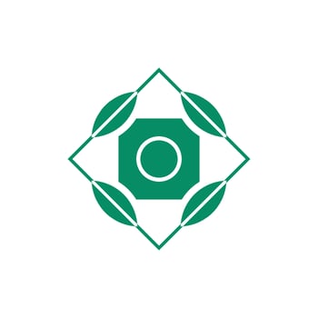 Initial letter O nature leaf emblem logo vector