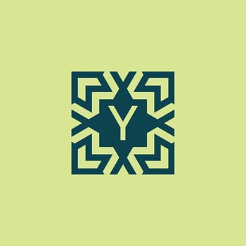Initial letter Y square abstract pattern logo vector