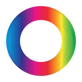 Enso zen stroke colorful circle japanese brush symbol vector illustration.