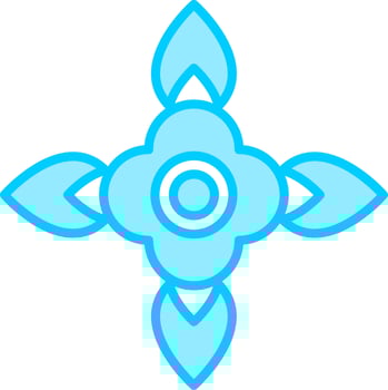 Blood Flower Vector Icon