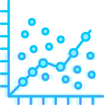 Linear Regression Vector Icon