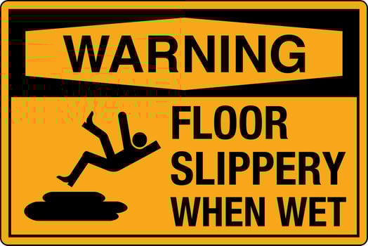 OSHA standards symbols registered workplace safety sign danger caution warning Floor Slippery When Wet 2 vector