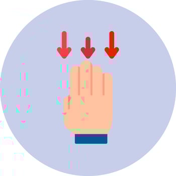 Swipe Down Vector Icon