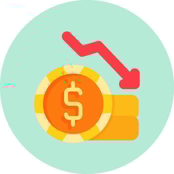 Money Loss Vector Icon