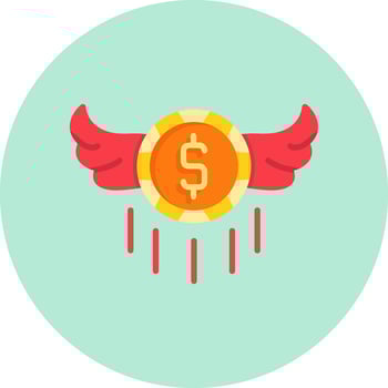 Flying Money Vector Icon