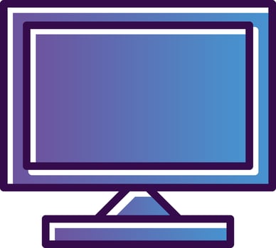 Monitor Screen Vector Icon Design
