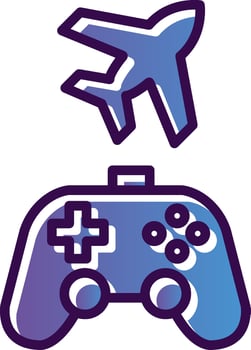 Game plane Vector Icon Design