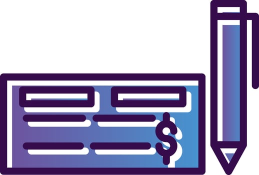 Cheque Vector Icon Design