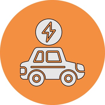 Electric Car Vector Icon