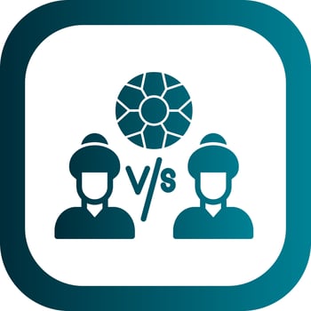 Player Versus Player Vector Icon Design