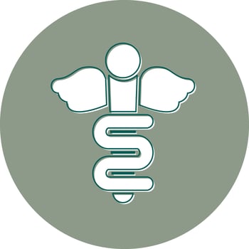 Rod Of Asclepius Vector Icon