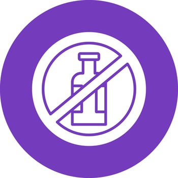 No Alcohol Vector Icon