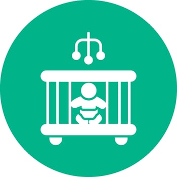 Baby Bed Vector Icon