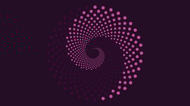 Abstract spiral symbol vortex background in purple and ble vector