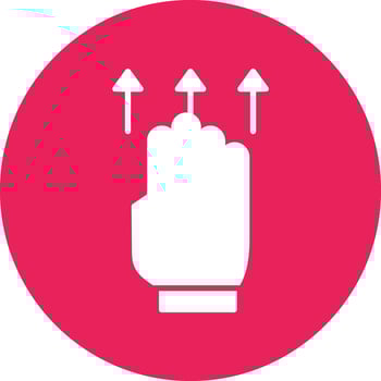 Swipe Up Vector Icon
