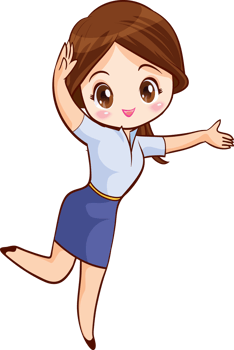 Smiling beautiful woman character in cute actions png