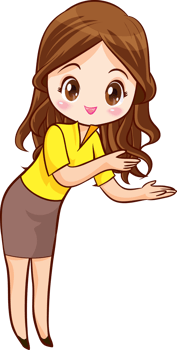 Smiling beautiful woman character in cute actions png
