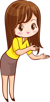 Smiling beautiful woman character in cute actions png