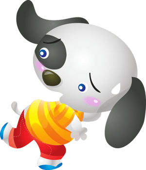 Cute animal cartoon puppy dog png