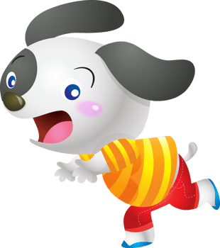 Cute animal cartoon puppy dog png