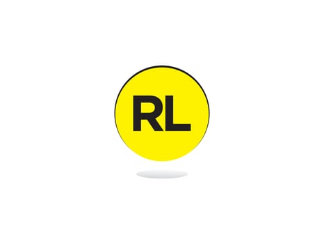 Monogram Rl Vector Logo Icon, Minimalist RL Logo Letter Design