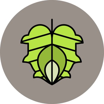 Monstera Leaf Vector Icon