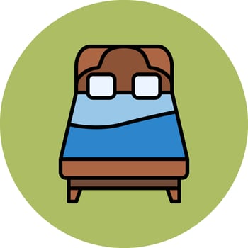 Queen Bed Vector Icon